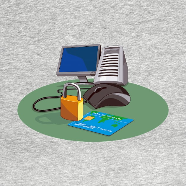 Credit Card Security of Internet Retro by retrovectors